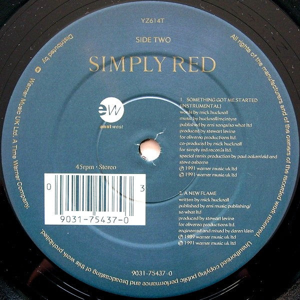 Simply Red : Something Got Me Started (12", Maxi)