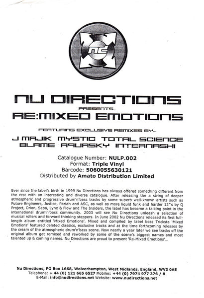 Various : Remixed Emotions LP (3x12", W/Lbl)