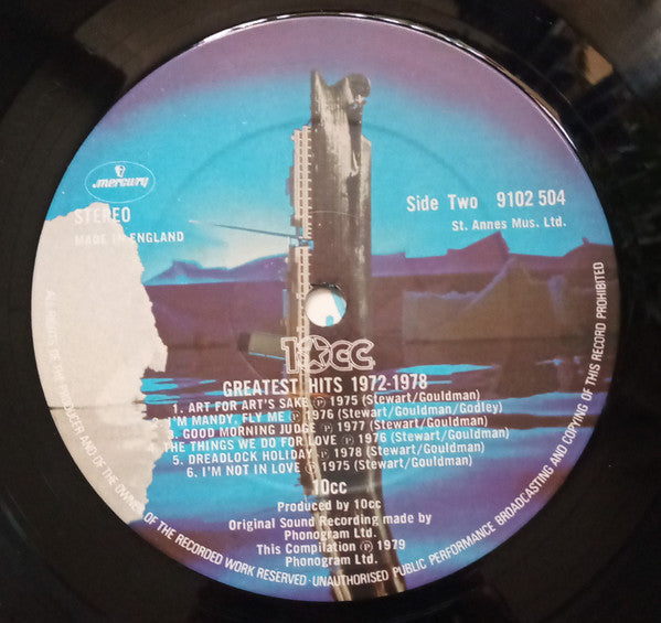 10cc : Greatest Hits 1972-1978 (LP, Comp, CBS)