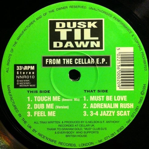 Dusk Til Dawn (4) : From The Cellar E.P. (12", EP, Gre)