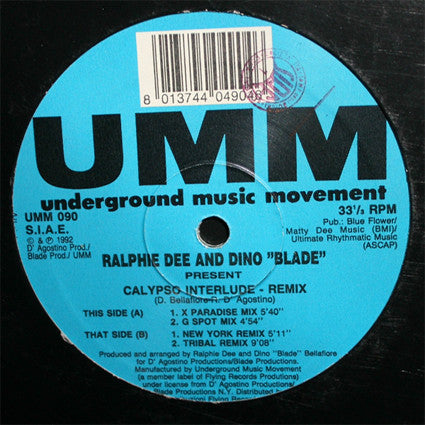 Ralphie Dee & Dino Blade : Calypso Interlude (Remix) (12")
