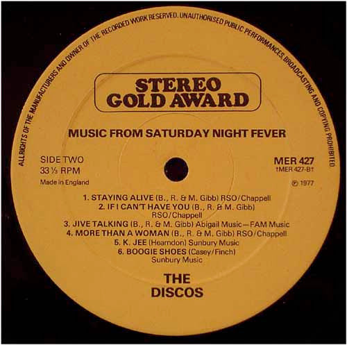 The Discos : Music From Saturday Night Fever (LP, Album)