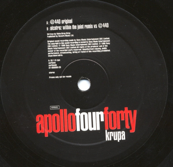 Apollo Four Forty* : Krupa (2x12", Promo)