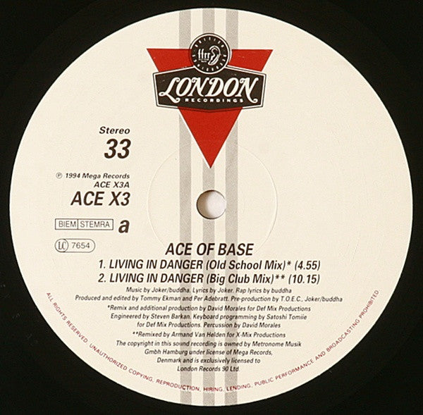 Ace Of Base : Living In Danger (12", Single)