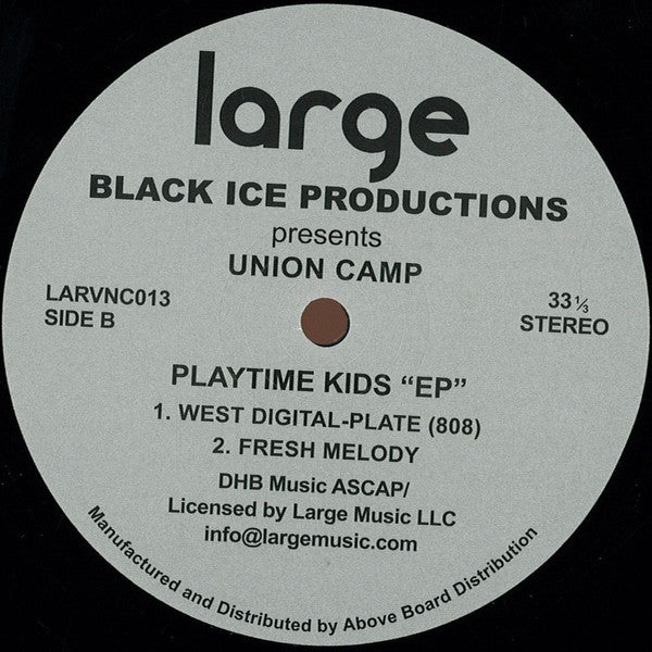 Black Ice Productions Presents Union Camp : Playtime Kids "EP" (12", EP, RE)