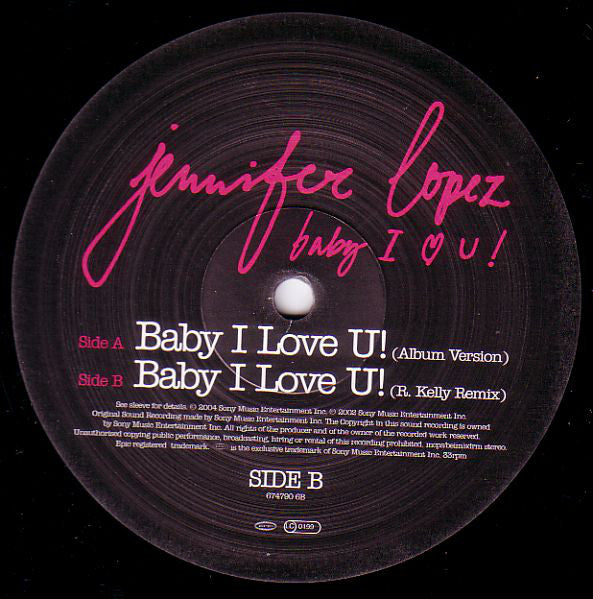 Jennifer Lopez : Baby I Love U! (12")
