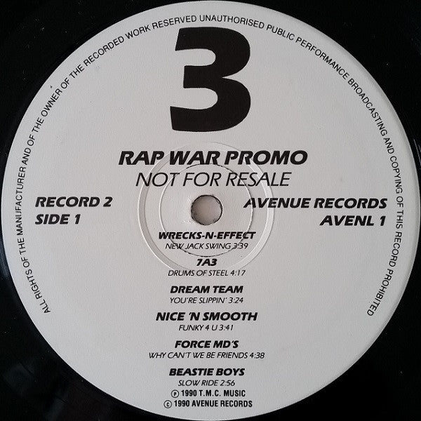 Various : Rap War Promo (2xLP, Comp, Promo)