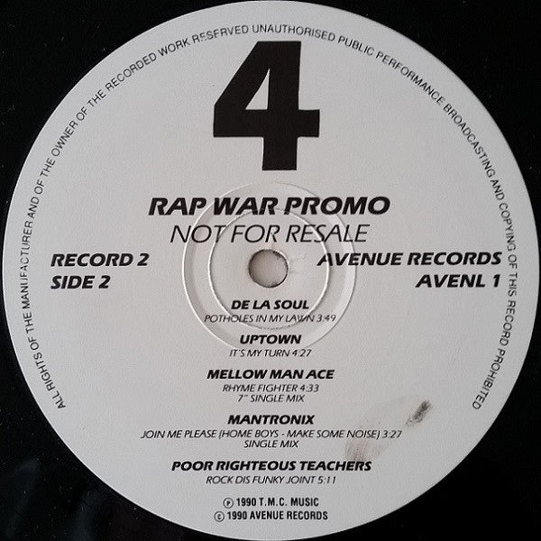 Various : Rap War Promo (2xLP, Comp, Promo)