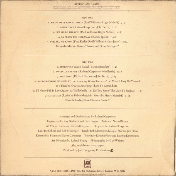 Carpenters : Carpenters (LP, Album)