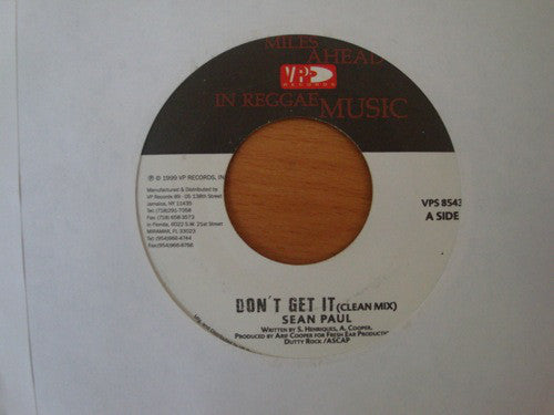 Sean Paul : Don't Get It (7", Single)