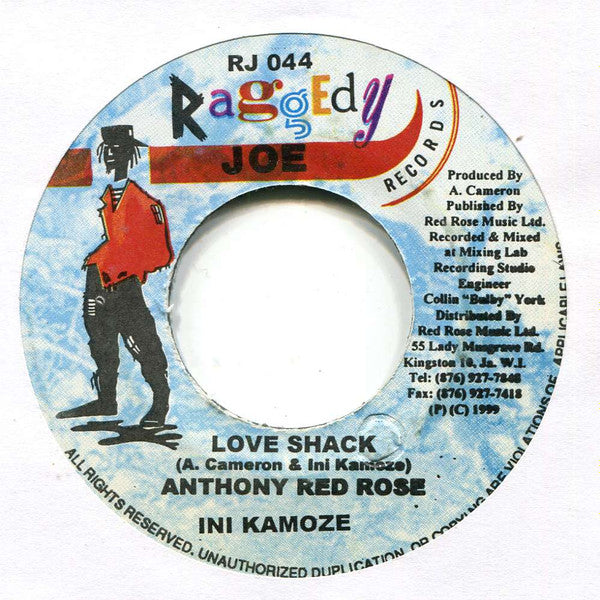 Anthony Red Rose, Ini Kamoze : Love Shack (7", Single)