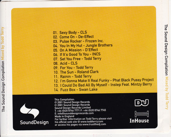 Todd Terry : The Sound Design Compilation (CD, Mixed, Promo)