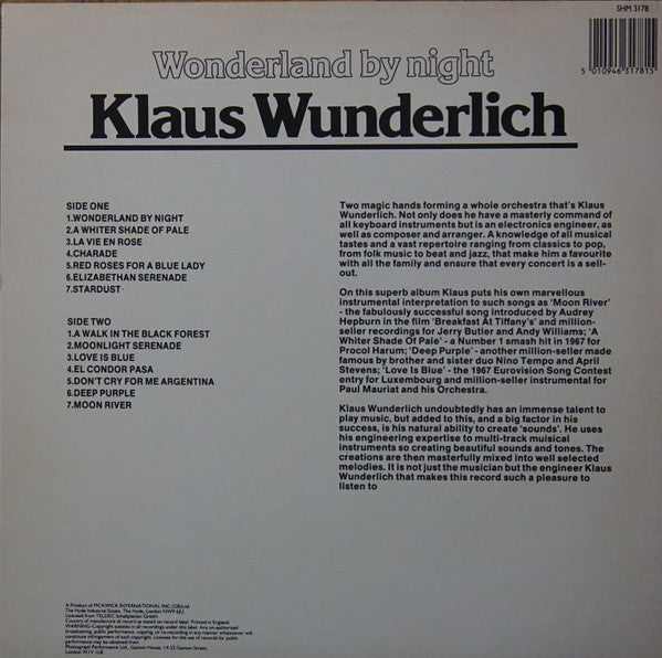 Klaus Wunderlich : Wonderland By Night (LP, Album)