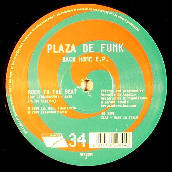 Plaza De Funk : Back Home E.P. (12", EP)
