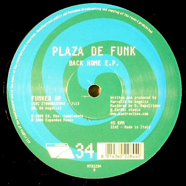 Plaza De Funk : Back Home E.P. (12", EP)
