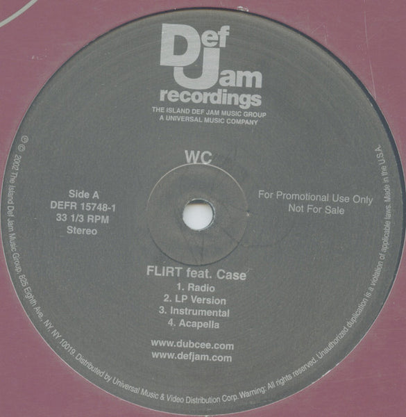 WC : Flirt / Throw Ya Hood Up (12", Promo)