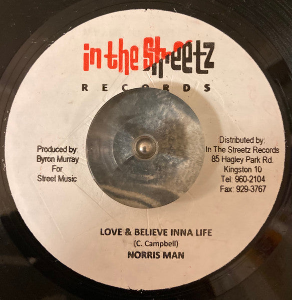 Norris Man* : Love & Believe Inna Life (7", Single)