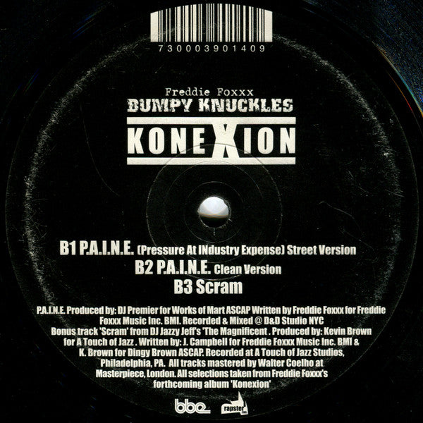 Freddie Foxxx / Bumpy Knuckles : Konexion / P.A.I.N.E. / Scram (12", EP)