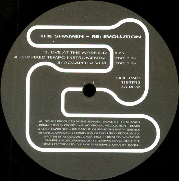 The Shamen With Terence McKenna : Re: Evolution (12", Single, Ltd, Num, Pos)