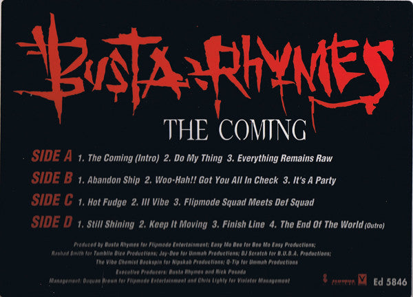 Busta Rhymes : The Coming (2xLP, Album, Promo, Cle)