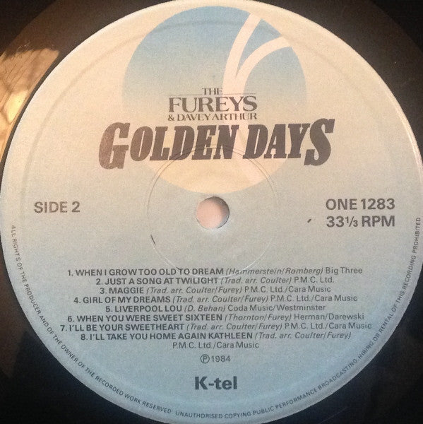 The Fureys & Davey Arthur : Golden Days (16 Songs For Lovers Of All Ages) (LP)
