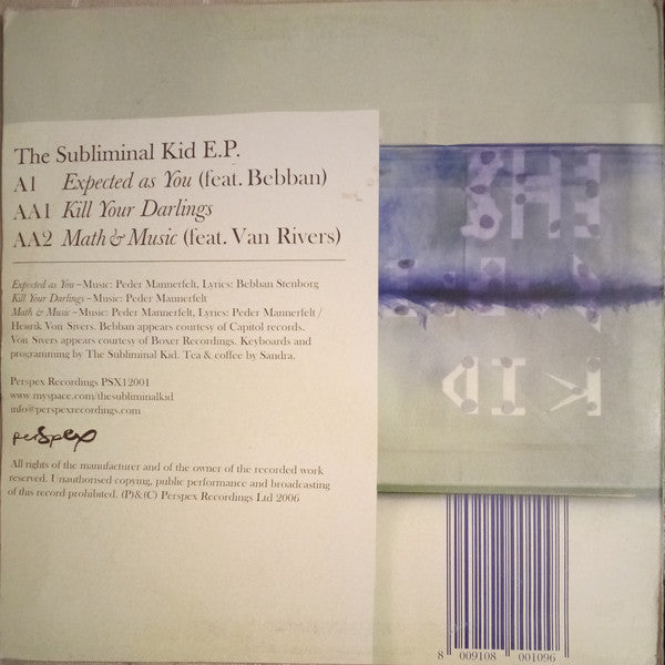 The Subliminal Kid : The Subliminal Kid EP (12", EP)