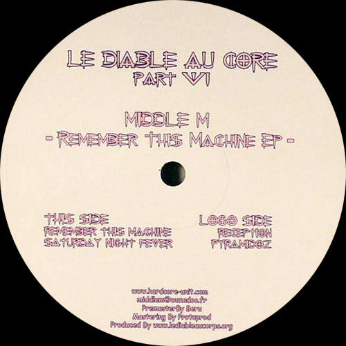 Middle M : Remember This Machine EP (12", EP)