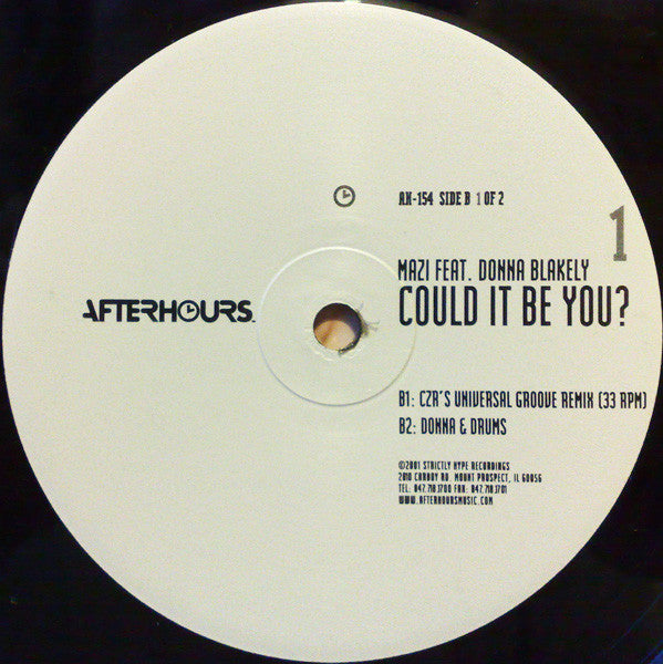 Mazi* : Could It Be You? (Part 1) (12")