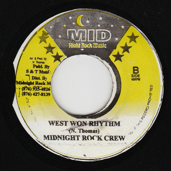 Mega Sample / Midnight Rock Crew : Woman Come Fus / West Won Rhythm (7")