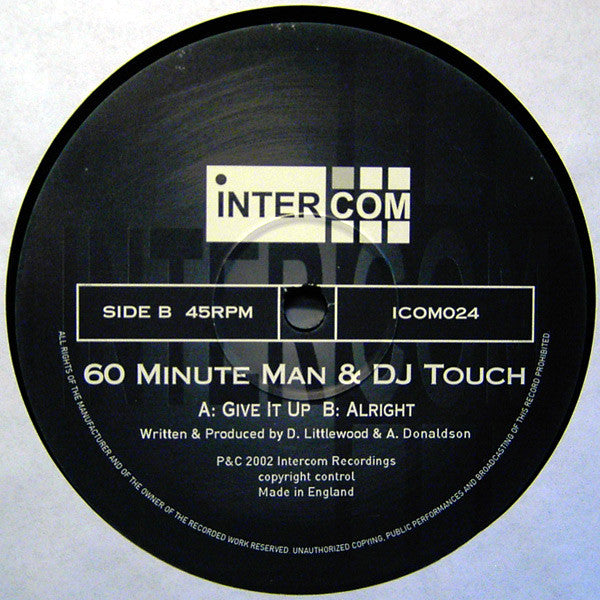 60 Minute Man & DJ Touch : Give It Up E.P. (2x12", EP)