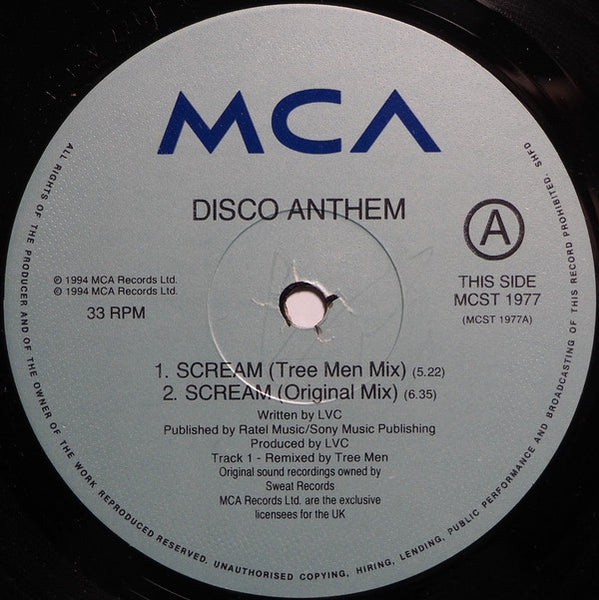 Disco Anthem : Scream (12", Single)