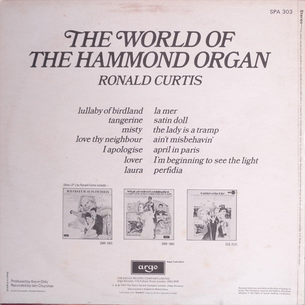 Ronald Curtis : The World Of The Hammond Organ (LP)