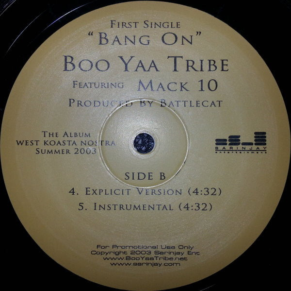 Boo-Yaa T.R.I.B.E. : Bang On (12", Promo)