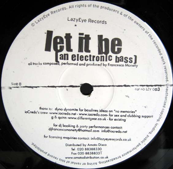 Monetty : No Memories / Let It Be (12")