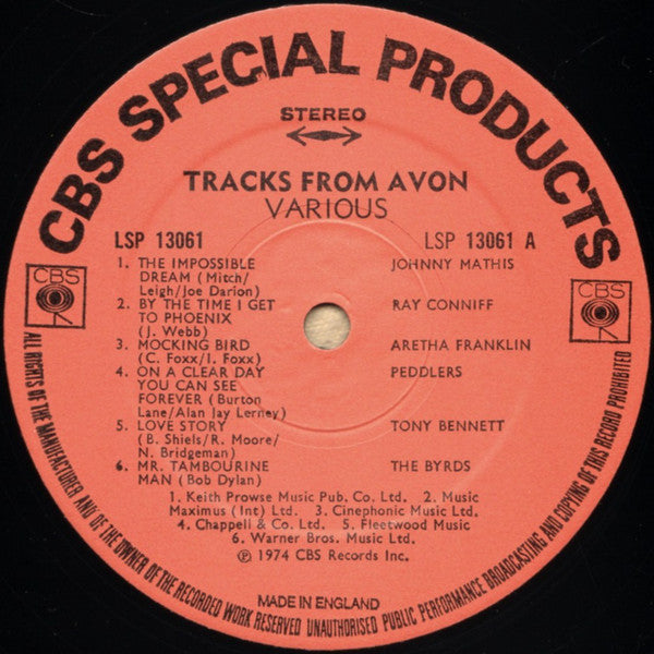 Various : Tracks From Avon (LP, Comp)