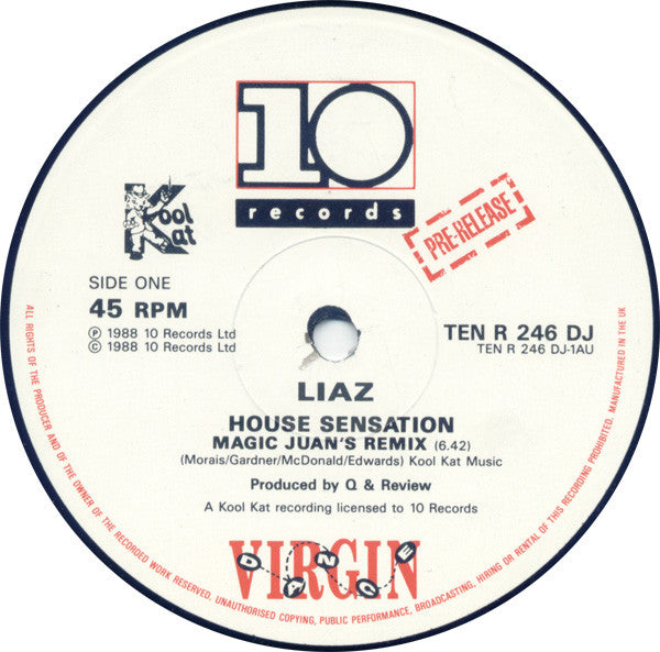 Liaz : House Sensation (Magic Juan's Remix) (12", Promo)