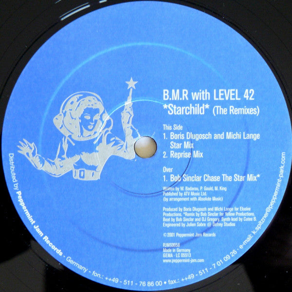 B.M.R* With Level 42 : Starchild (The Remixes) (12", Single)