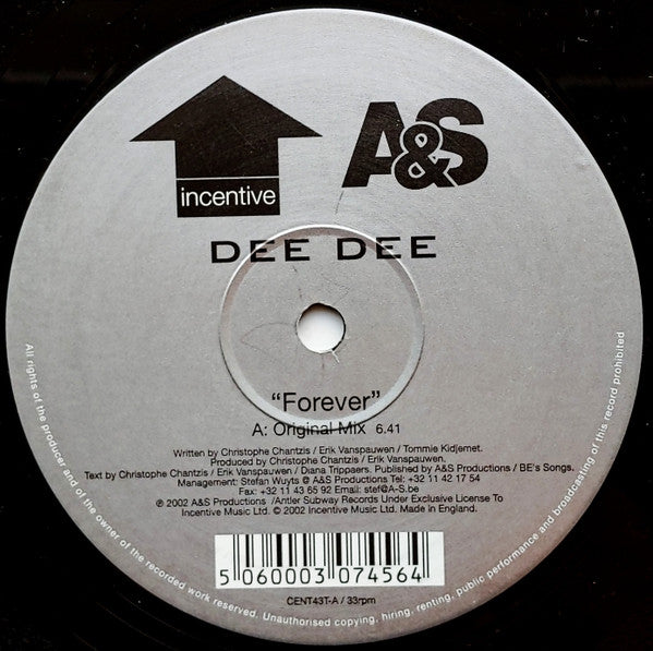 Dee Dee : Forever (Includes Original & Ian Van Dahl Remix) (12")