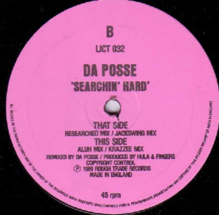 Da Posse : Searchin' Hard (New U.S. Remixes) (12", EP)