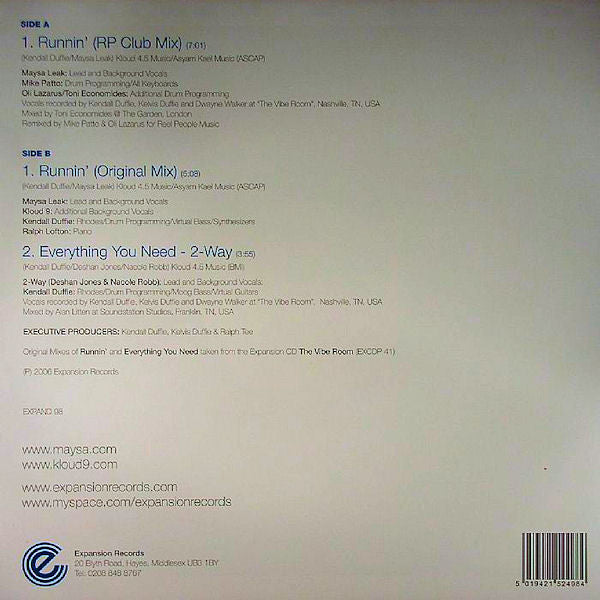 Maysa* : Runnin' (12")