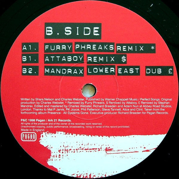 Presence Featuring Shara Nelson : Sense Of Danger (Remixes) (Part 2) (12")