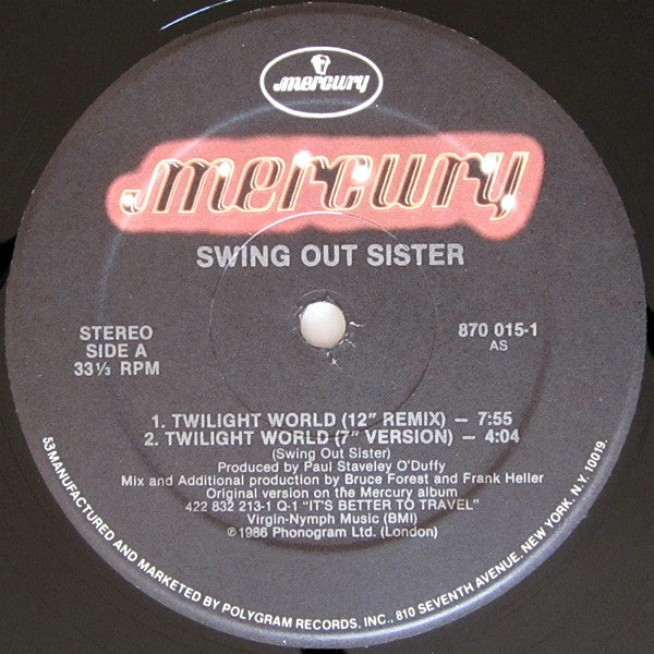 Swing Out Sister : Twilight World (12", Single)