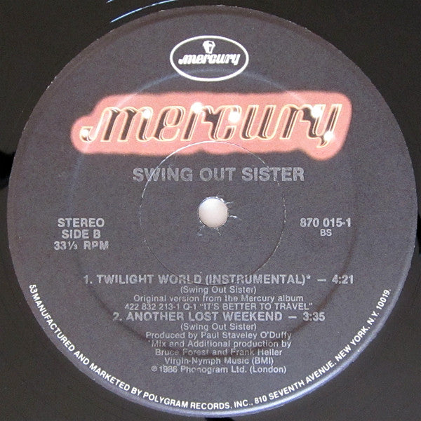 Swing Out Sister : Twilight World (12", Single)