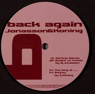 Jonasson* & Koning* : Back Again (12")