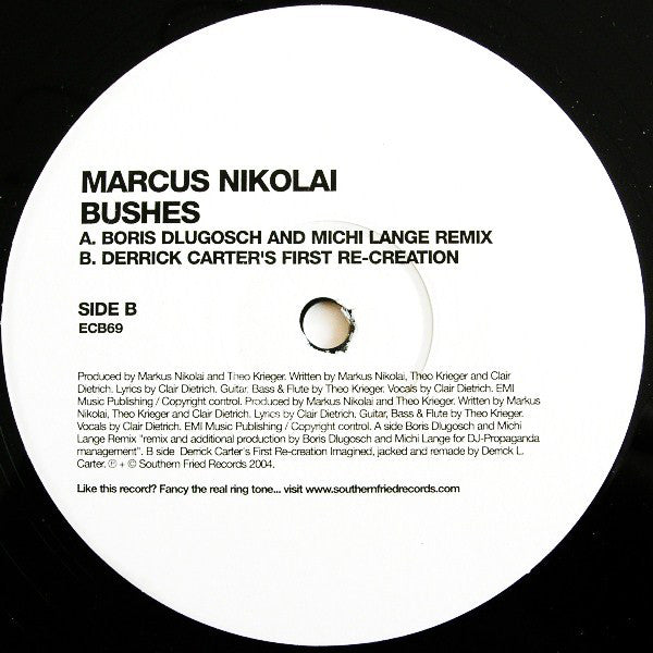 Markus Nikolai : Bushes (12")