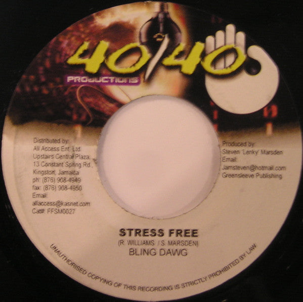 Bling Dawg : Stress Free (7")