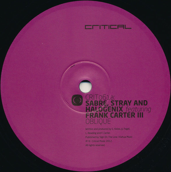 Sabre, Stray (8) And Halogenix : Oblique / St. Clair (12", RP)