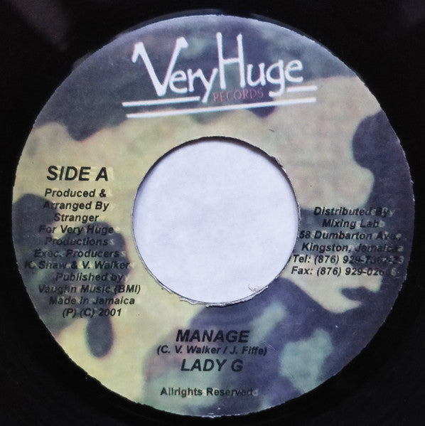 Lady G / Alley Cat (4) : Manage / Call Him Name (7", Single)