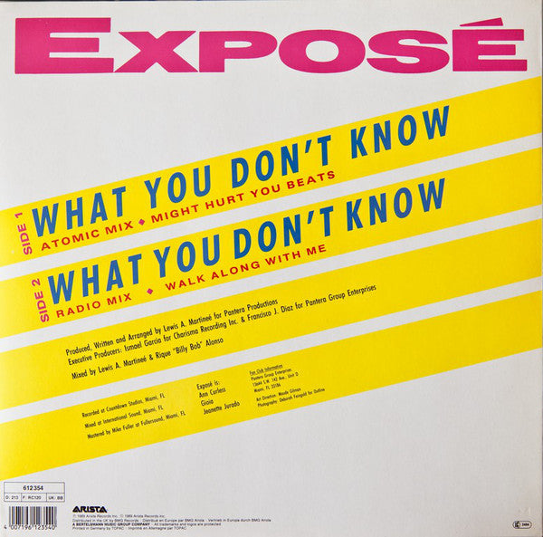 Exposé : What You Don't Know (12")
