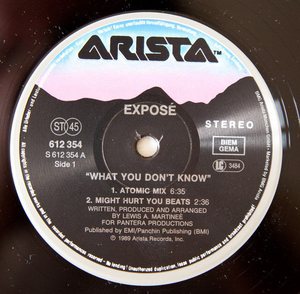 Exposé : What You Don't Know (12")